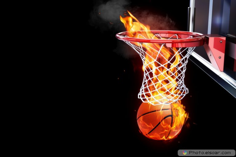 Flaming-basketball-going-through-a-court-net Flaming-basketball-going